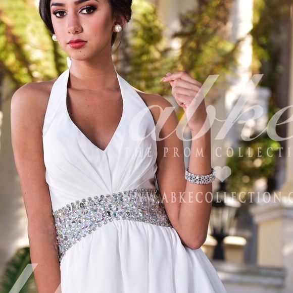 Halter Backless Cocktail Dress - Prom / Pageant - Picture 2 of 7